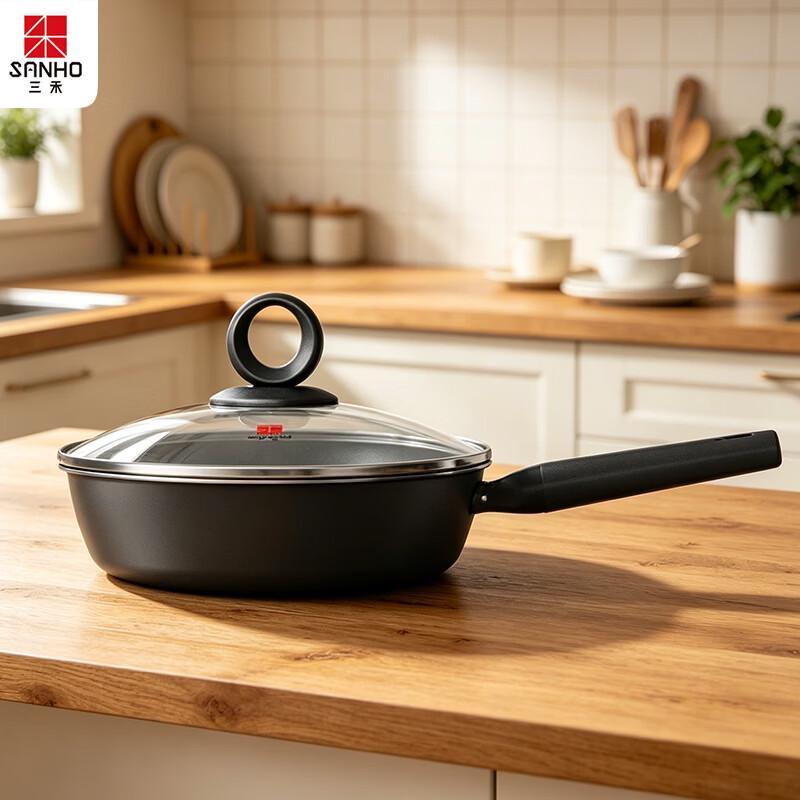 

Sanhe 26CM Iron Black Stainless Steel Non-stick Frying Pan