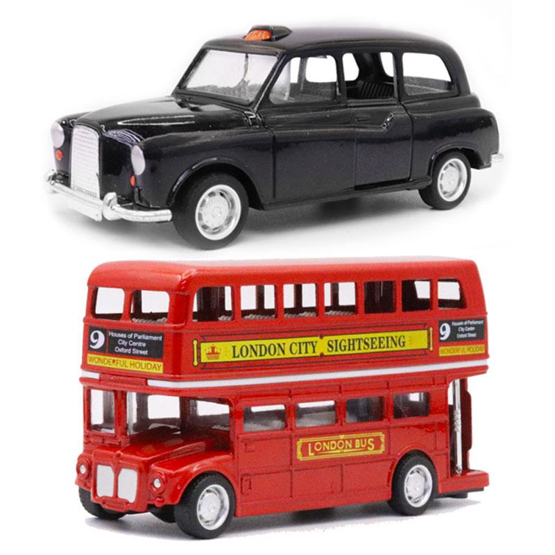 London Bus Taxi Legierung Modell Spielzeug Puzzle Spielzeug Junge Geburtstagsgeschenk black