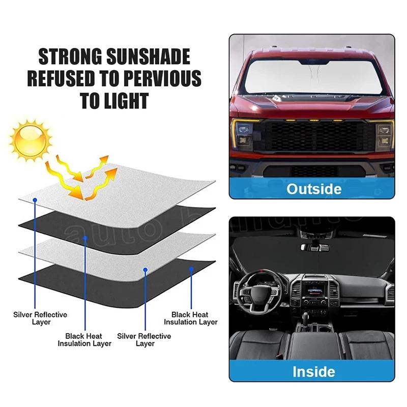Car Front Window Sunshade UV Protection Shade Sun Protector Windshield Visor Cover Auto Curtain Sunshade Accessories Car partsWindshield Sunshades 1