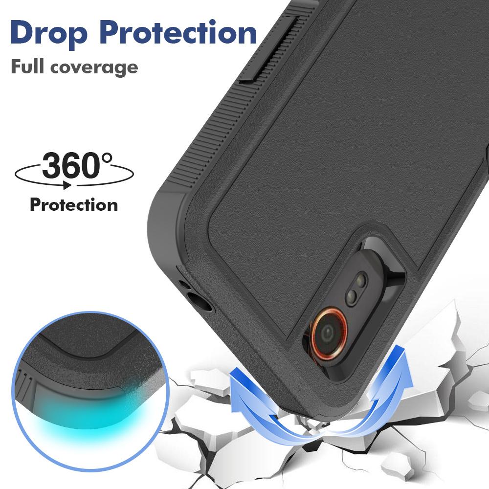 Hybridní robustní pancéřové nárazuvzdorné pouzdro na telefon pro Samsung Galaxy Xcover 7 6,6 palce Rám z TPU Pevný plastový ochranný zadní kryt