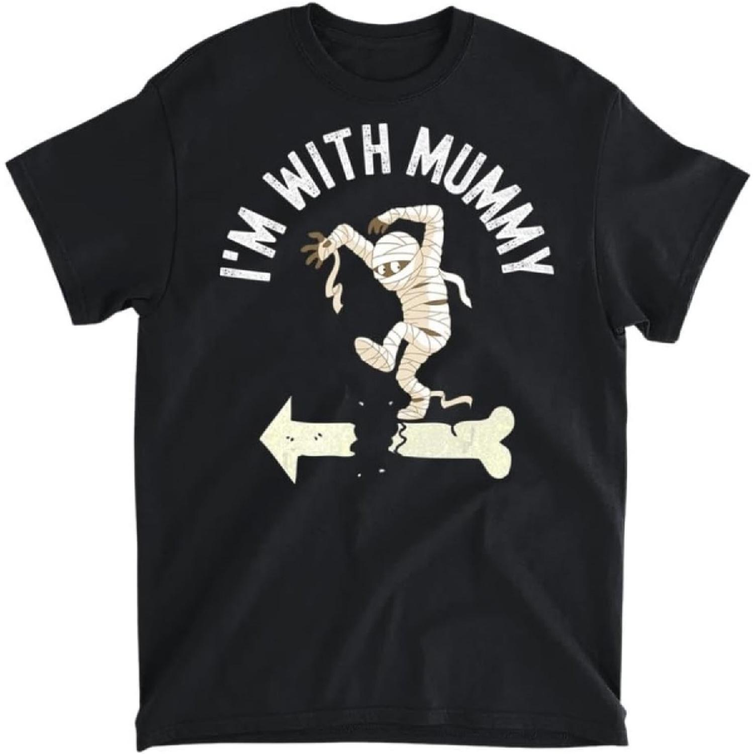 Simple Halloween Mummy s Boy Mummy s Girl I m with Mummy T-Shirt, Tank Top, Long Sleeve Shirt, Sweatshirt, Hoodie Men Women Kids Made in Canada S