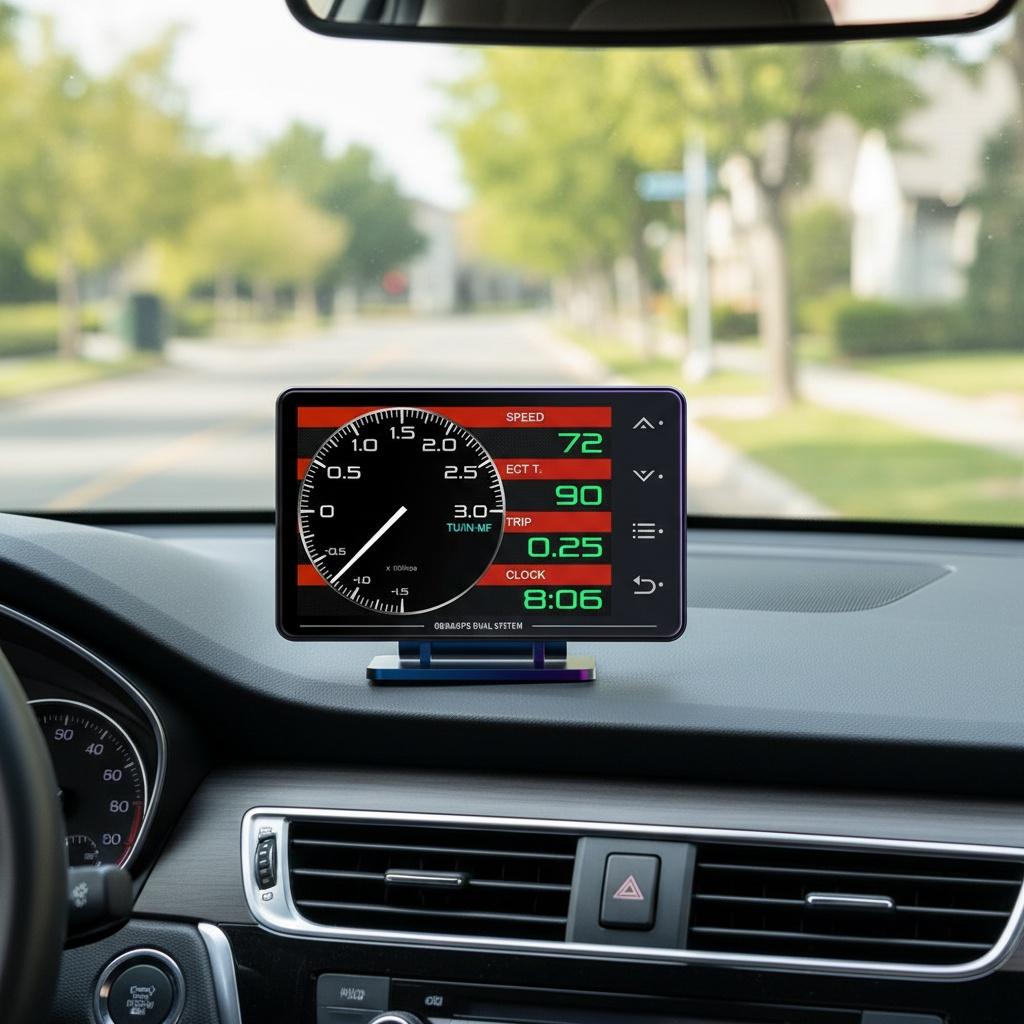

HUD-дисплей XS OBD2 GPS на лобовое стекло, 3,5-дюймовый светодиодный экран, спидометр, сенсорная кнопка, функции сигнализации, подключение Type-C xs