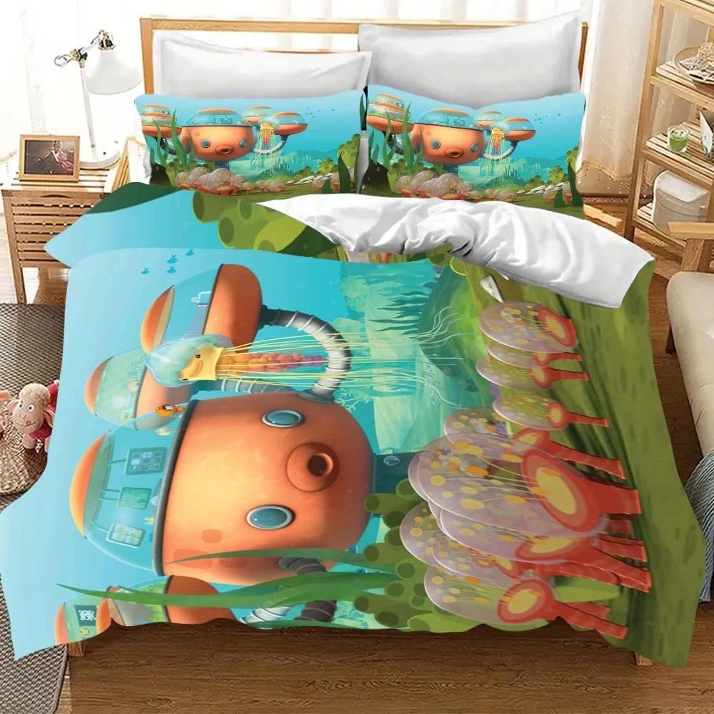 The Octonauts Barnacles 3D Printed Duvet Case Pillowcase Boy Girl Bedding Set Twin Full Queen King Size for Bedroom Decor