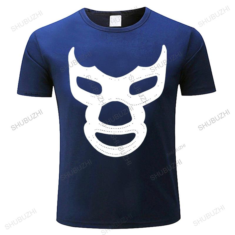 Fashion Tshirt Men Cotton Brand Teeshirt Blue Demon T Shirt Blue Mexico Mask Demon Wrestling Libre Lucha High Quality Tshirts