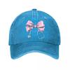 Pink Rhinestone Bow Stethoscope Nurse Medical Fashion Washed Baseball Cap Outdoor For Womens Unisex FeUnisex