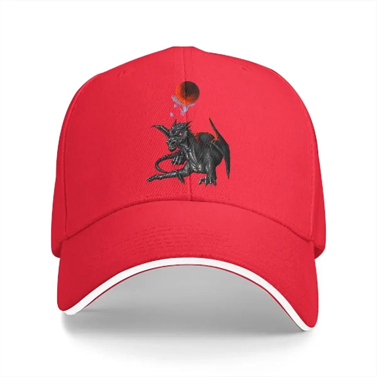 

Dragon Of The West Multicolor Hat Peaked Unisex Cap Red Moon Casual Visor Protection Hats One Size