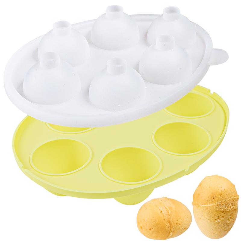 6 Hohlraum 3D Osterei Form Silikon Kuchenform Schokoladenkuchenform Osterei Dekoration Französische Mousse Dekorierwerkzeuge