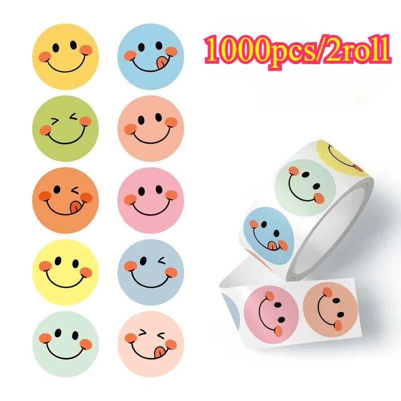 

1000pcs Macaron Colors Colorful Round Stickers Self-Adhesive Labels Scrapbooking Planners Envelopes Gift Wrapping Craft Supplies