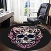 1PC Skull Hands Office Round Area Rug,  Mat Suitable ForOffice, Under Office Chairs Bedroom Living Room Home Decor, Room Deco