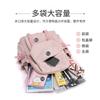 Kawaii Sanrio Cinnamoroll Backpack Girls Japanese Style School Bag With Grid Lightweight Nylon Daypack Students