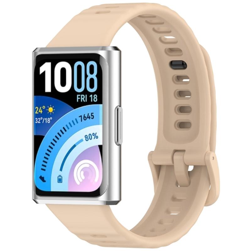 Watch Straps Bracelets Washable Suitable For Activity Monitor Devices Trendy Textured Flexible Silicone Sports Wristband