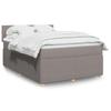 Box Spring Bed with Mattress Taupe 160 X 200 Cm Fabric