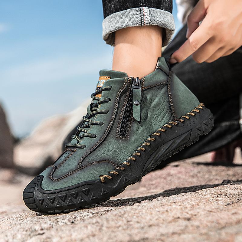 39-48 Men's Casual Shoes Breathable Mesh Casual Sneakers Boots for Men Mens Leather Boots Men's Genuine Leather Moccasins