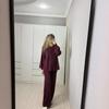 2025 Cross-border European Lapel Collar Long-sleeved Button-up Shirt Beautiful Women's Amazon Casual Pants Simple Korean Suit