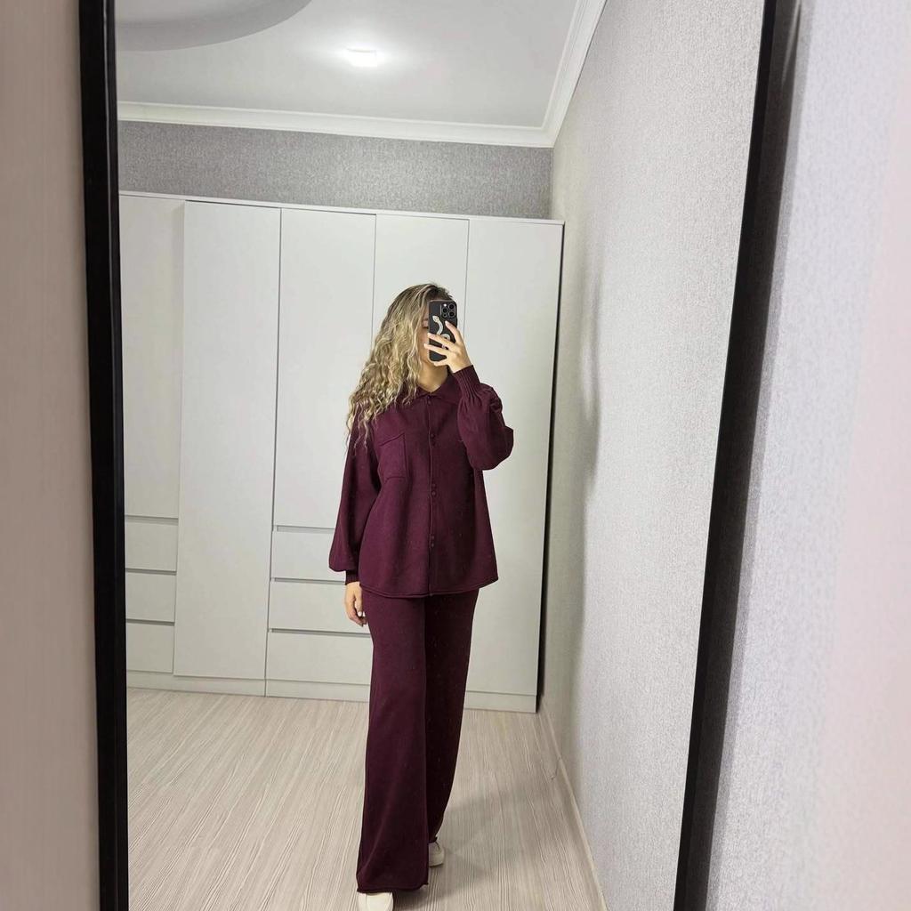 2025 Cross-border European Lapel Collar Long-sleeved Button-up Shirt Beautiful Women's Amazon Casual Pants Simple Korean Suit