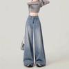 Women's High Waist Wide Leg Jeans, Summer 2026 - Light Color, Plus Size, Slimming, Floor-Length, Pear-Shaped Design.