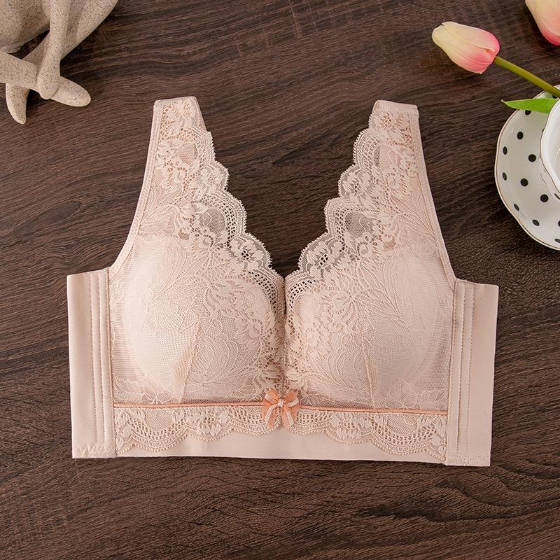 

1111 Gather bra without steel ring, beautiful back, sub-breast bra, small chest, medium and thick cup 34/75AB