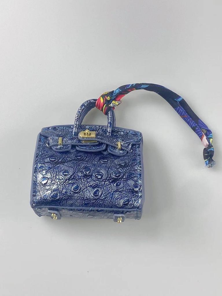 H Mini Platinum House Shaped Small Treasure Slant Hanging Small Pendant Creative Cute Earphone Bag Keychain