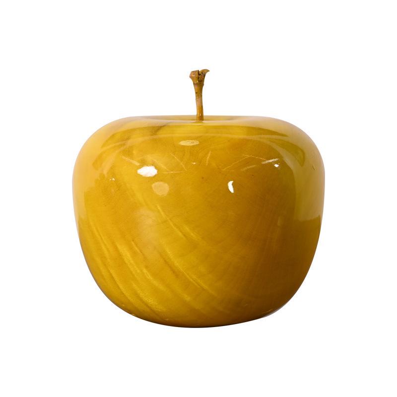 Golden Silk Nanmu Wood Car Ornaments - Apple Red, Water Ripple Design, Christmas Gifts