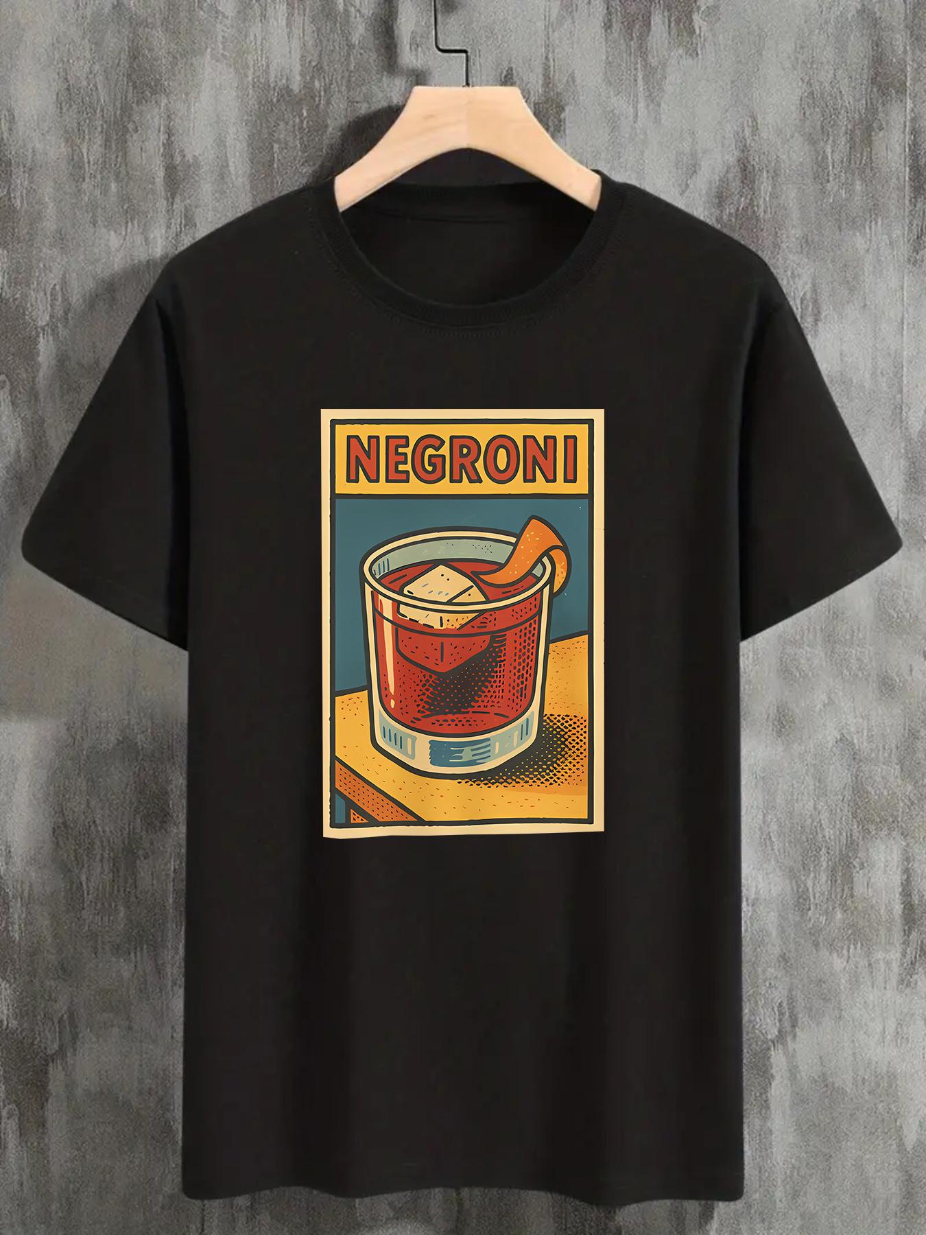 Negroni Cocktail T-Shirt: Vintage Comic Design Tee M