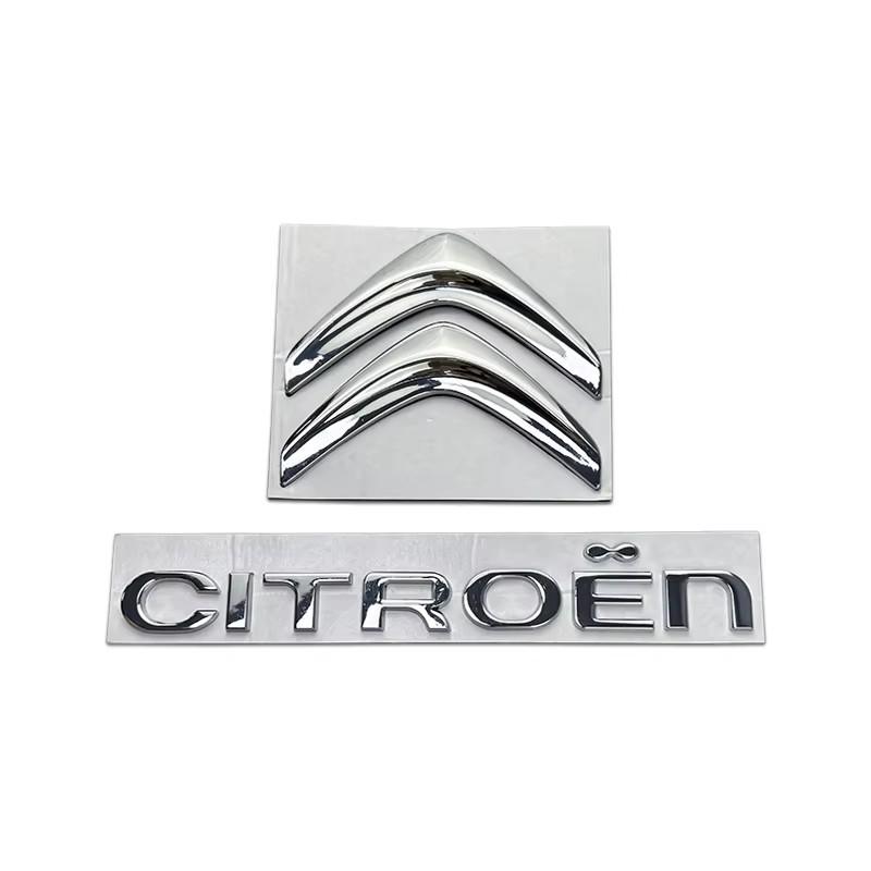 Metall Auto Vorne Hinten Emblem Abzeichen Lenkrad Abzeichen für Citroën C1 C2 C3 C4 C5 Elysee Picasso Ersatz Logo Zubehör HT6