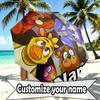 Custom Name Personalized Five Nights at Freddy's Print Umbrella, Auto Open Close, 8‑Rib Sturdy Frame, Commute Camping Hiking Use, Birthday Gift