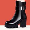 High-heeled Boot Women's New Autumn-winter Plush Heel Shoes, Versatile Shoes