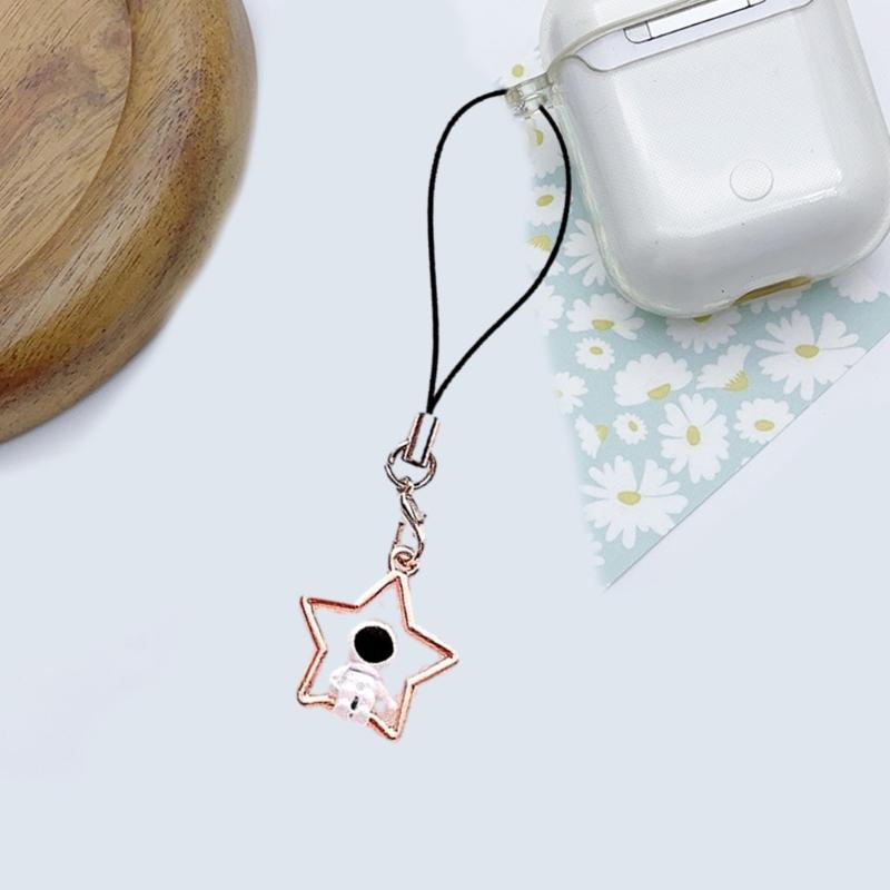 Fashionable Couples Key Rings Moon/Star Astronaut Keychain Stylish Bag Accessory