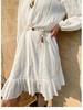 Southern France Long Sleeve White Shirt Dress - Women's Spring/Summer French Style