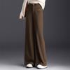 Women's Drapey Loose Suit Pants - Autumn/Winter 2025, Plus Velvet Woolen, High-End Feel, Wide Leg, Straight, Long, Casual Style.