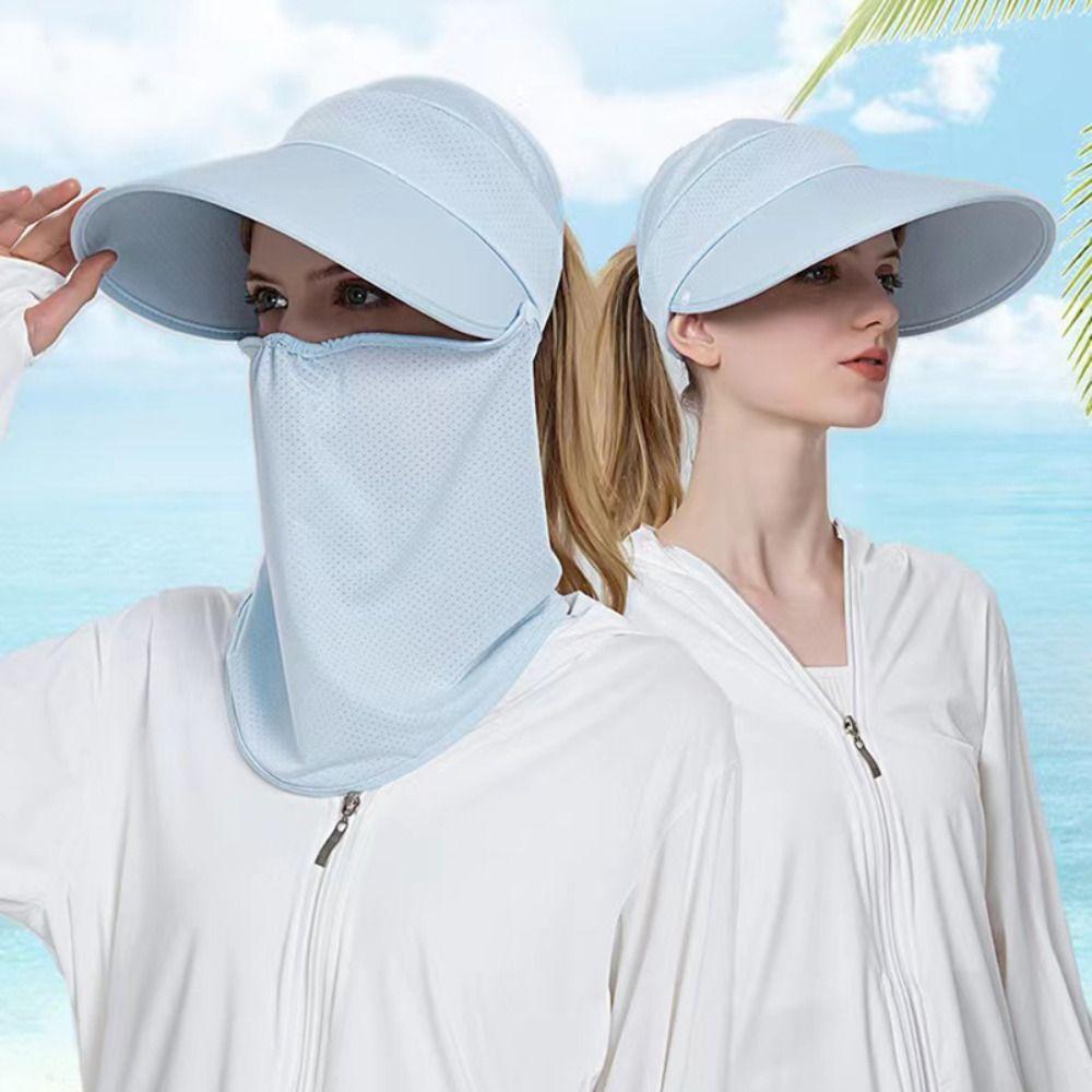 Foldable Women Sunscreen Hat Anti UV Outdoor Cycling Hat Summer Beach Sun Hat