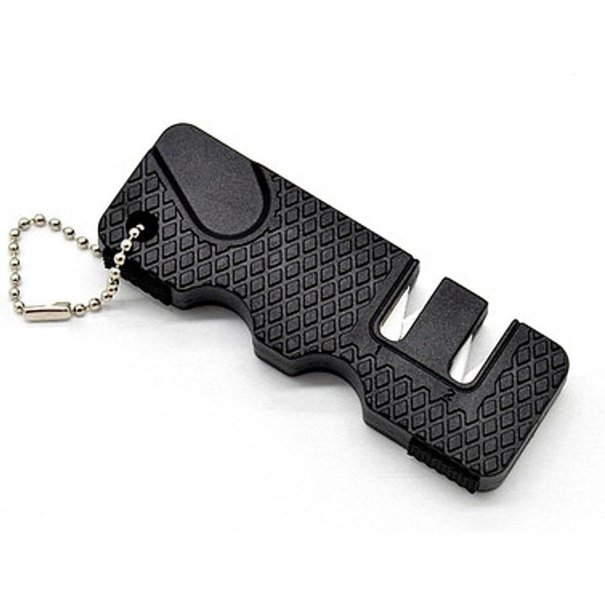 

Портативная мини-точилка для кухонных ножей для кемпинга, походов, многофункциональная карманная точилка для ножей, ручная точилка для ножей, компактная, легкая чёрный