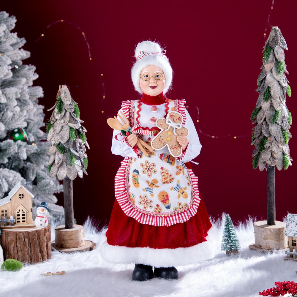 Christmas Baker Mrs. Claus Plush Ornament