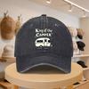 Mens Baseball Cap KingoftheCamper Camping Trailer Fashionable Casual Hat Adjustable for Spring and Autumn Outings Travel
