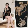 Luxury Women Scarf Leopard Tiger Print Scarf Soft Shawl Vintage Animal Scarf Oversized Breathable Neck Scarves Daily Outfit