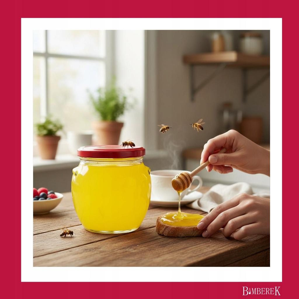 AMFORA Jar 520ml with Lid Fi82 For Honey Jam Preserves Gift Twist