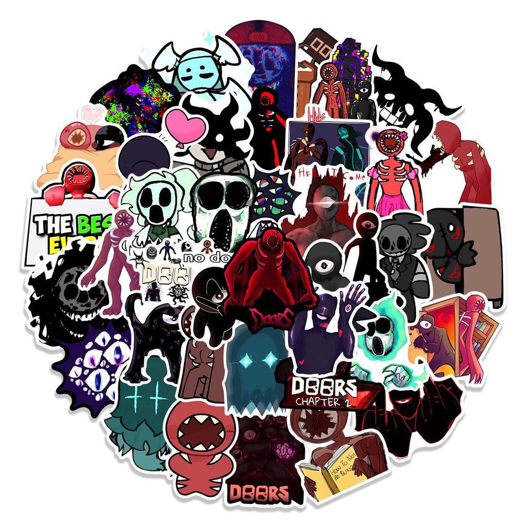 Roblox Game Series Doodle Stickers: 50 Waterproof Cartoon Stickers for Skateboards & Water Bottles
