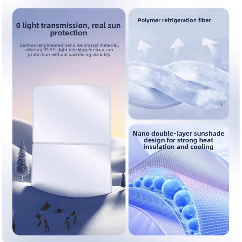 For XPeng G6 2023-2025 Car Interior Roof Sunroof Sunshade Ice Cloth Front Glass Insulation Sunshade Modify Accessories