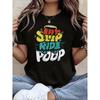 T-Shirt mit lustigem Haustierhund-Lebenszyklus-Aufdruck, Schwarzes Kurzarm-Rundhals-T-Shirt mit Aufdruck - Maschinenwaschbar, Modisches Design