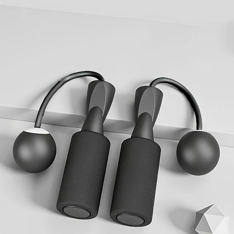 

1 пара беспроводных скакалок с утяжеленным мячом, двойного назначения, со спонжевой ручкой, подходит для фитнеса, тренировок, упражнений чёрный