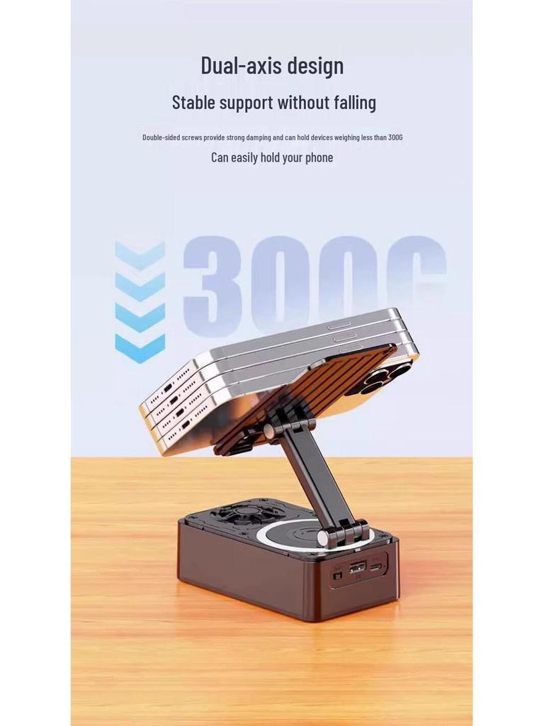 Multifunctional Bluetooth Speaker & Phone Holder: Folding, Rotating Stand for Easy Viewing and Music. Perfect for Lazy Days! Portable and Convenient.