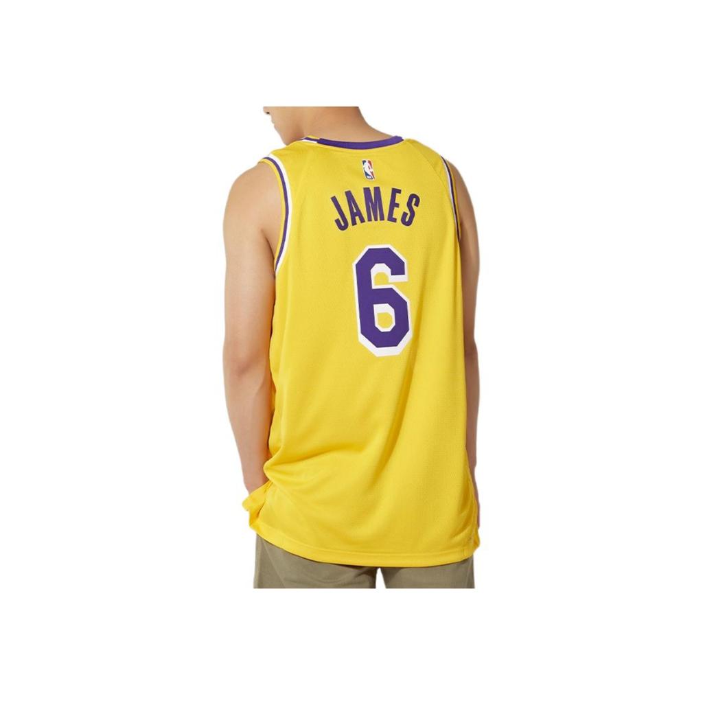 Nike NBA Los Angeles Lakers LeBron James Icon Edition Jersey Yellow/Purple Unisex Streetwear DN2009-728