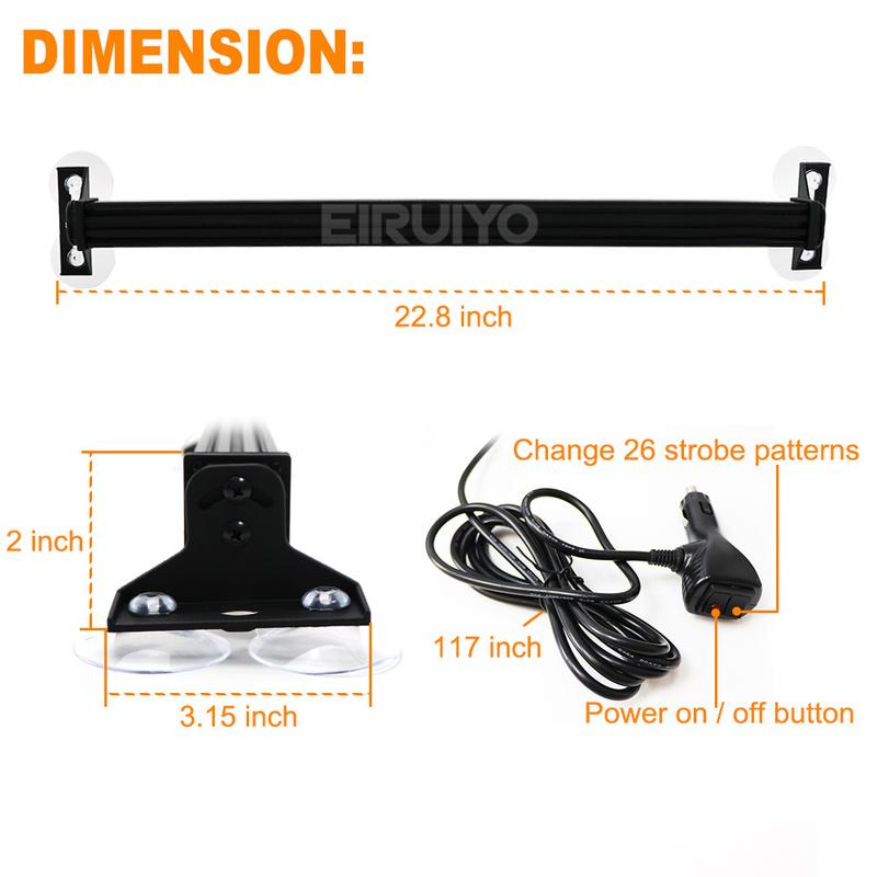 80 LED Strobe Police Lights For Auto Emergency Grill Warning Lamp Windshield Bar Traffic Advisor Flashlight Car Accessories