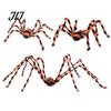 Spooky Indoor Party Decorations Giant Spider, Halloween Scary Orange Black Hairy Spider Decoration, Realistic Furry Prop Spiders for Haunted