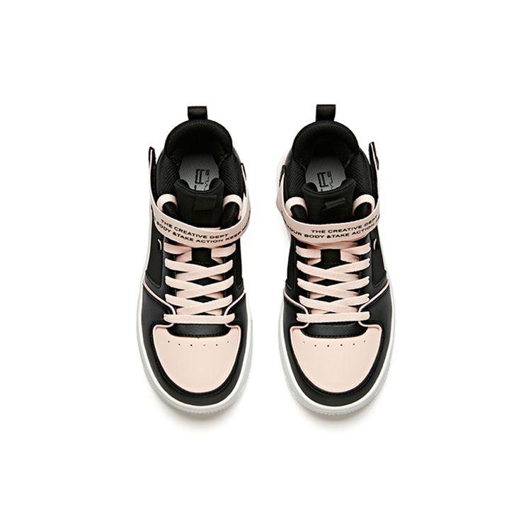 Anta Lifestyle Series High-Top Sneakers Women sneakers Black Pink White 92948061-6