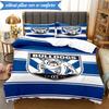 3PCS Bulldogs Team Crest Design Bedding Set 2D Printing (Includes 1 Duvet Cover + 2 Pillowcases Coreless), Bedroom decor,Fan Gift