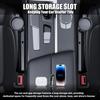 2PCS Car Seat Gap Filler Organizer With Cars Cup Holder,Hook,3 In 1 Car Seat Gap Plug With Storage Slot & Seats Belt Holes & Charging Port,Universal