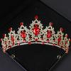 Bridal Headwear Green-Colour Women's Fashion Party Crown Girl Performance Tiaras