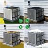 Outdoor Air Conditioner Cover PVC Mesh Leaf Guard Breathable Waterproof 2-in-1 Black for Outside Unit