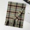 100% Wool Scarf For Women Men British Style Tartan Plaid Cashmere Scarves With Tassel Female Winter Warm Neck Scarf Shawl